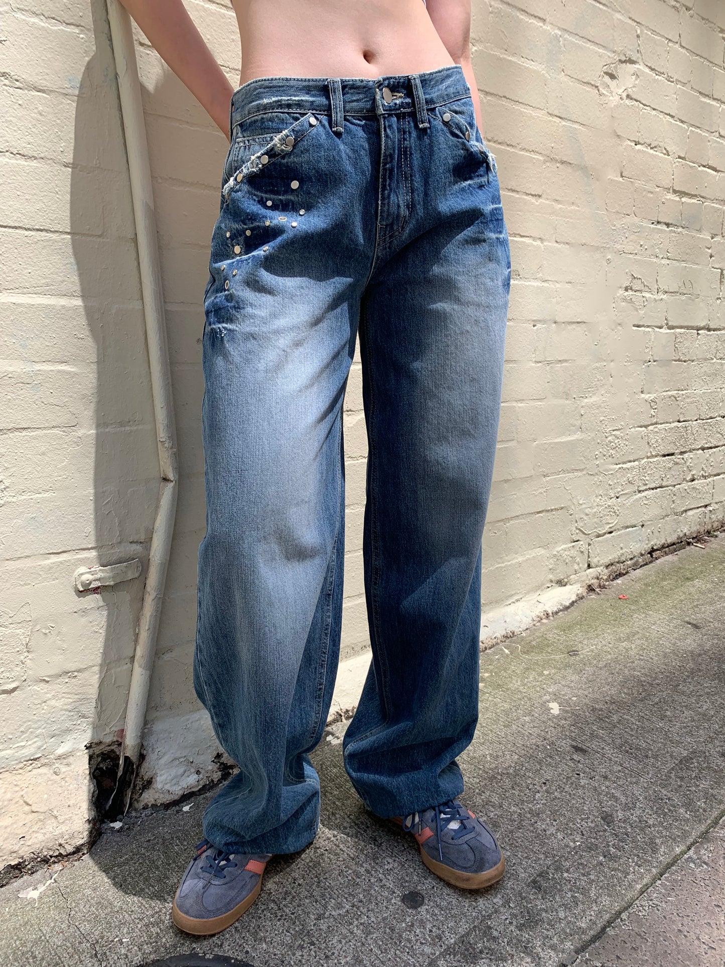Stud details jeans