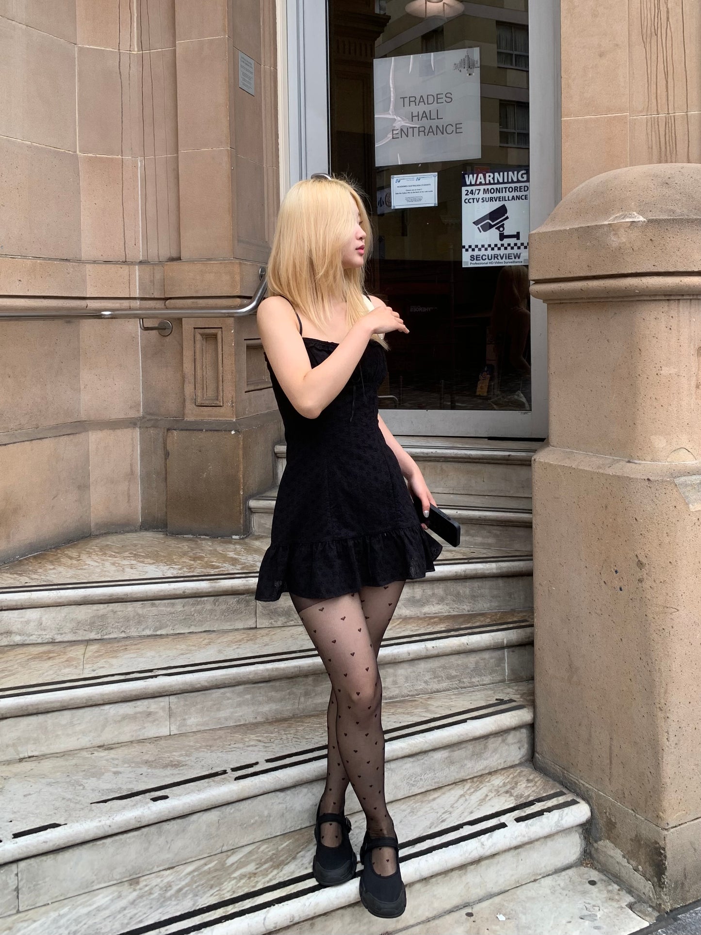 Embroidery frill dress