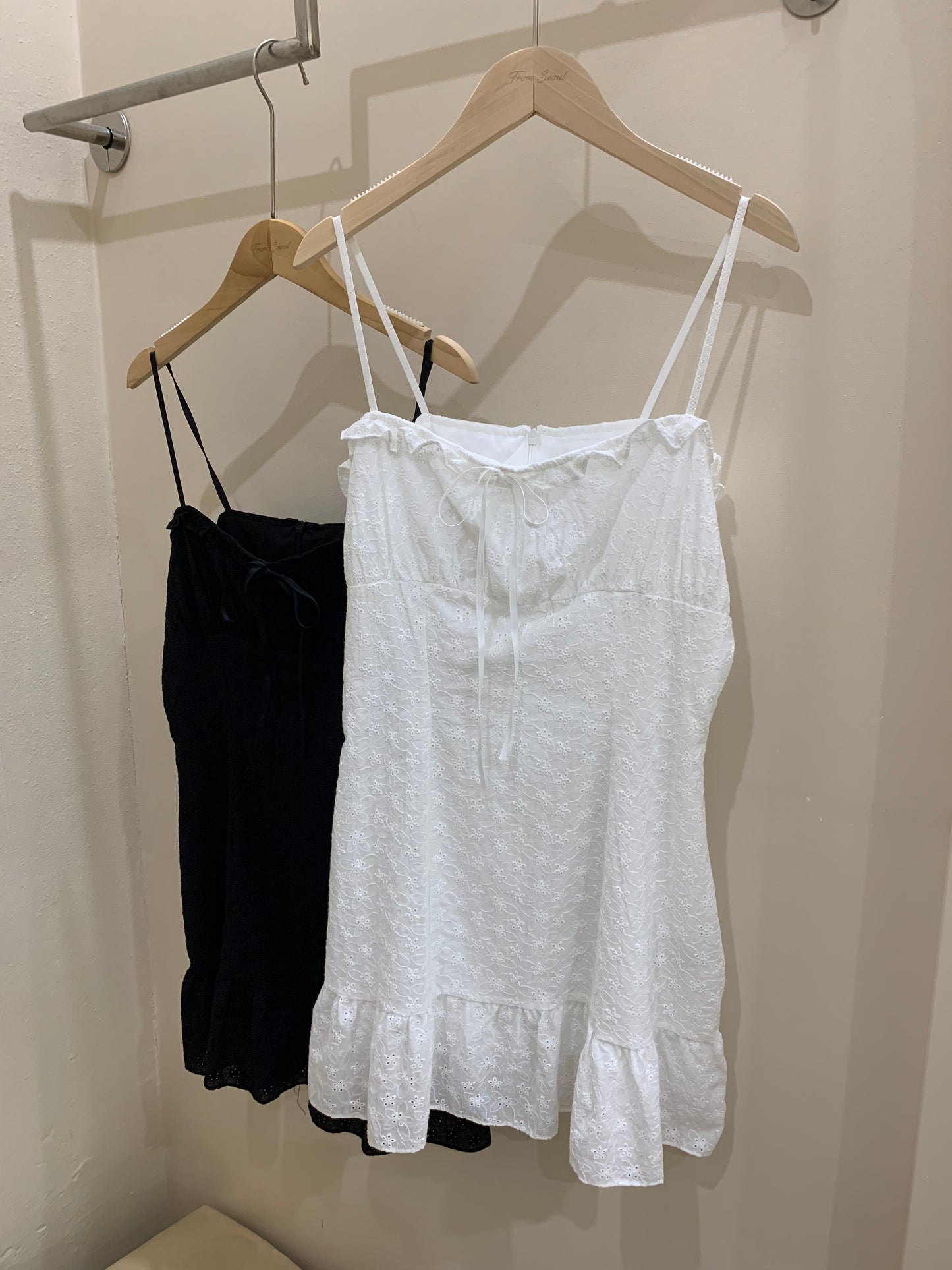 Embroidery frill dress