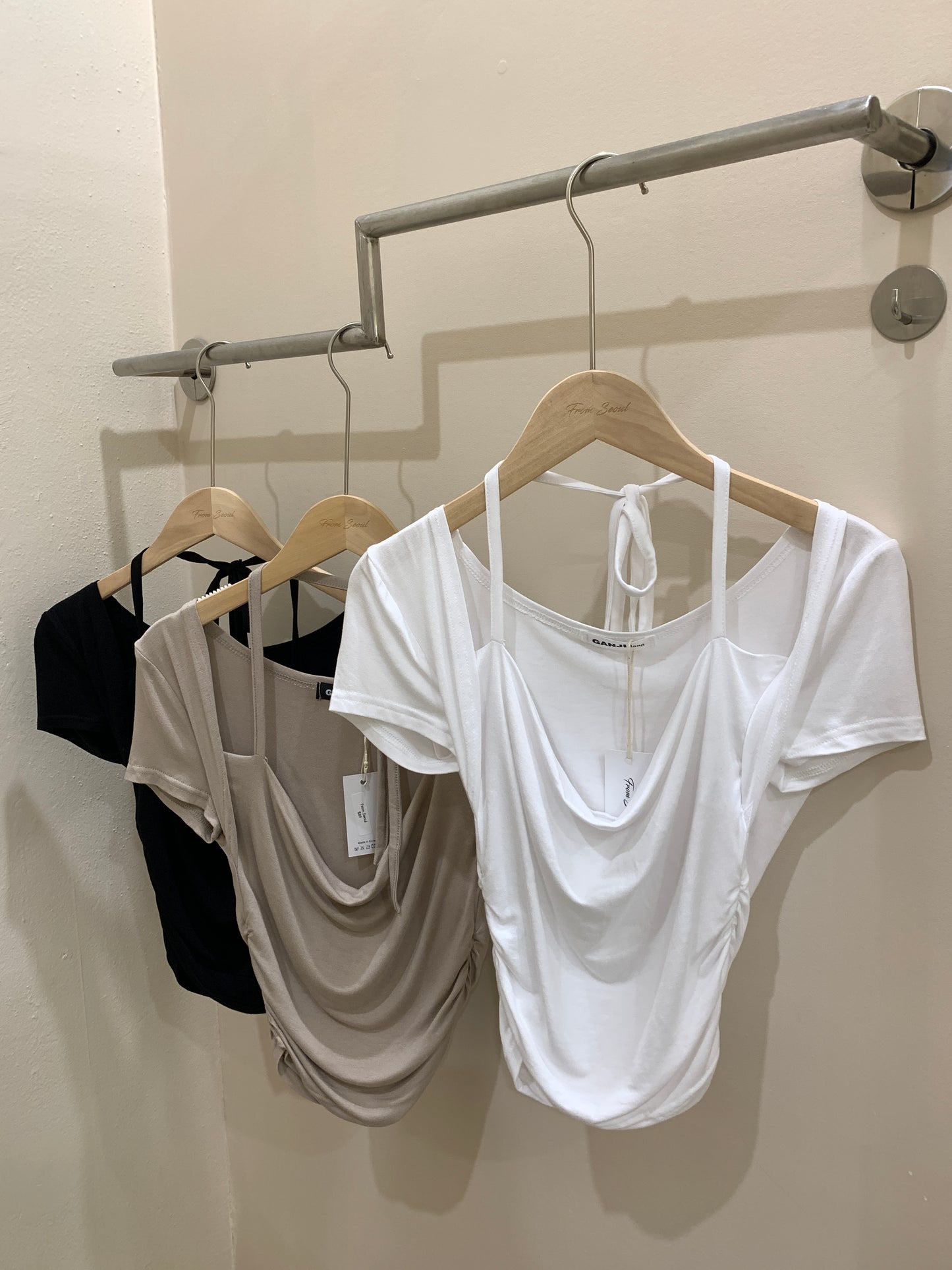 Shirring bolero top