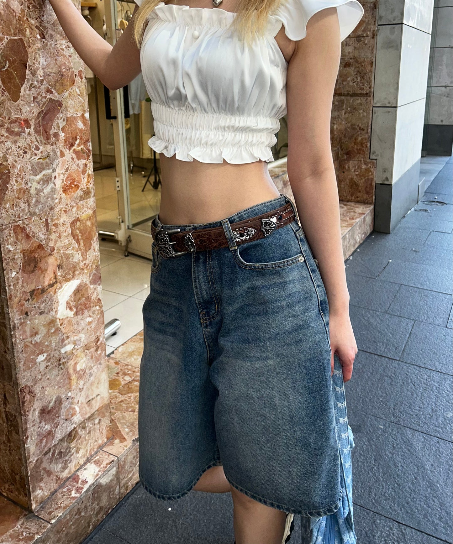 Old vintage bermuda jeans